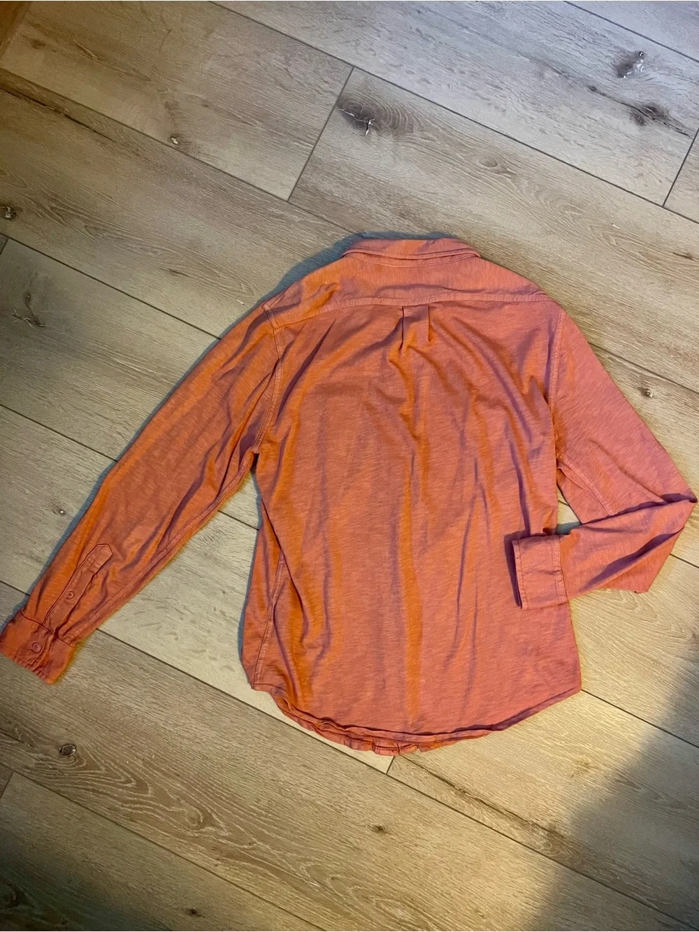 J. Crew Men's Orange Long-Sleeve Button-Down Shirt